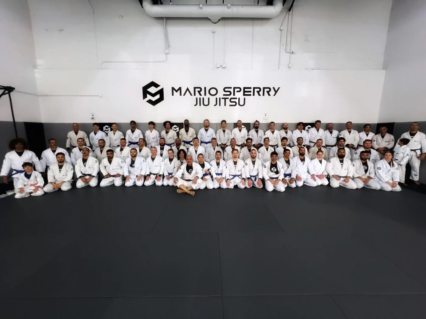 Team photo after training at Mario Sperry Jiu-Jitsu Academy in Miami, Florida