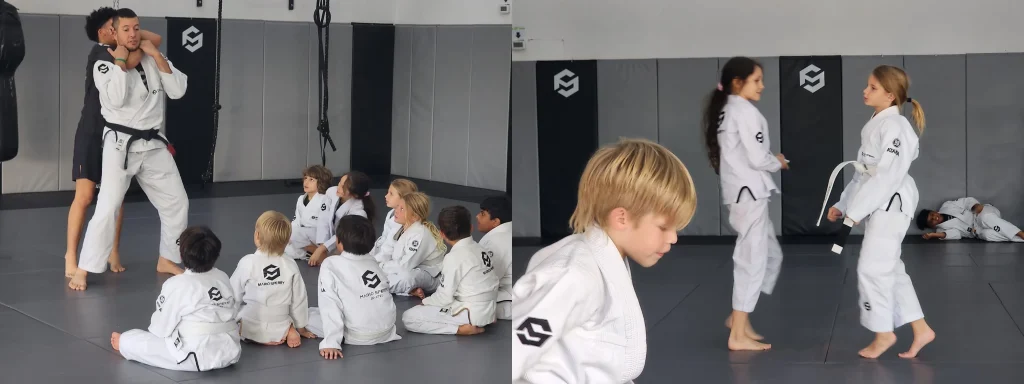 Kids practicing Brazilian Jiu-Jitsu at Mario Sperry Academy in Miami