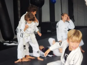 Kids practicing Brazilian Jiu-Jitsu at Mario Sperry Academy in Miami